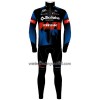 Set Fietsshirt Lange Mouw + Lange Koersbroek 2022 Baloise-Trek Lions Blue Rood Zwart